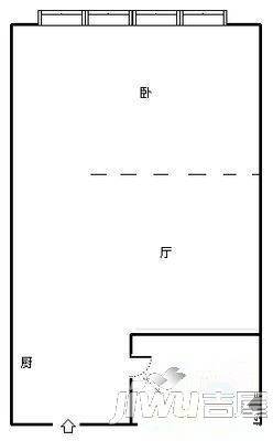 国贸大厦3室2厅1卫户型图