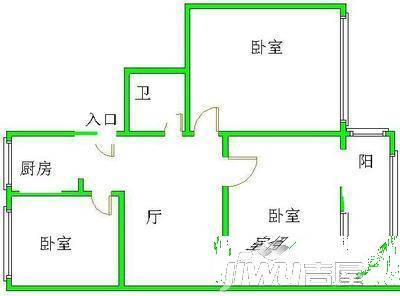 东卉花园3室2厅1卫户型图