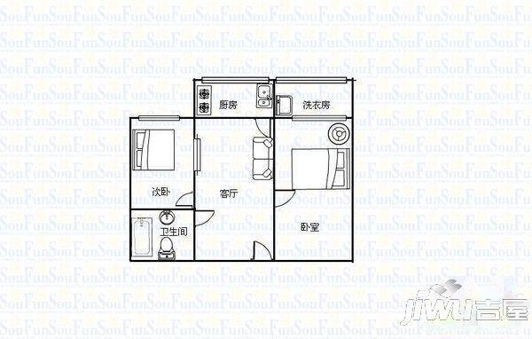 东卉花园3室2厅1卫户型图