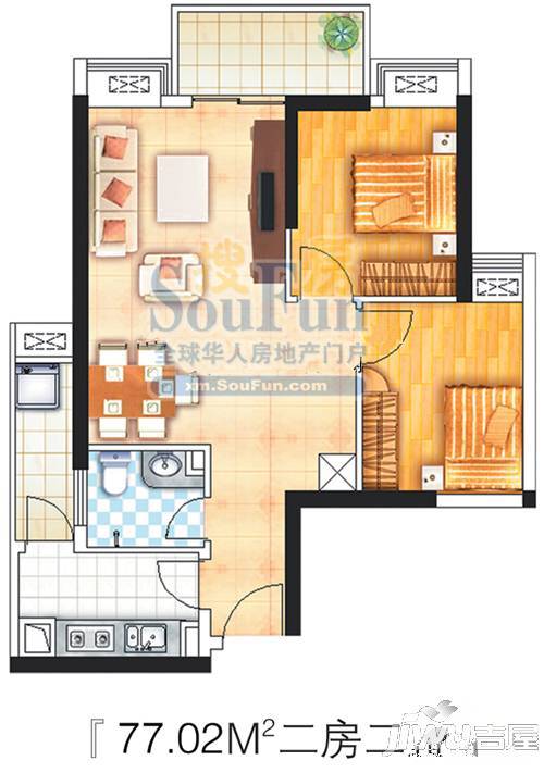 镇海明珠3室2厅2卫111㎡户型图