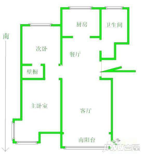 新华大厦2室2厅2卫户型图