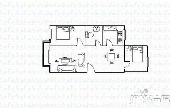 联发紫微花园3室2厅2卫145㎡户型图