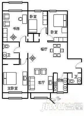 宝华花园2室1厅1卫户型图