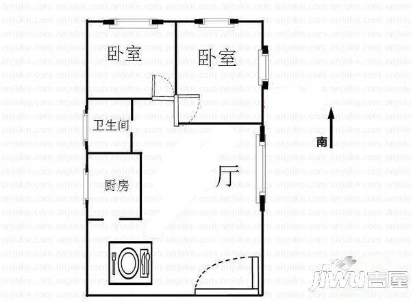 立信广场3室2厅1卫户型图