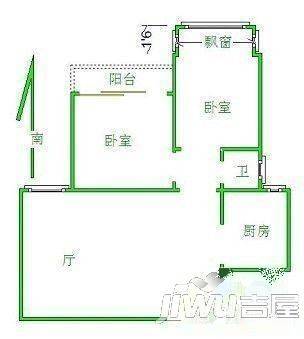 七星园3室2厅1卫户型图