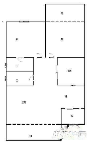 厦大北村小区3室2厅1卫户型图