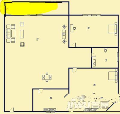 厦大北村小区3室2厅1卫户型图