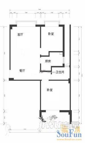 文兴社3室2厅1卫户型图