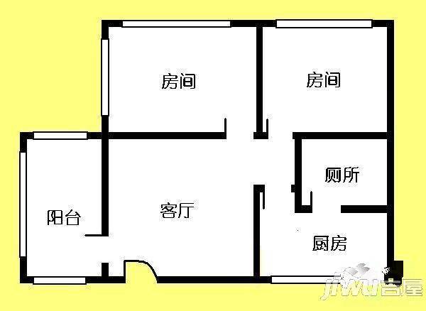 古龙小区3室2厅1卫户型图