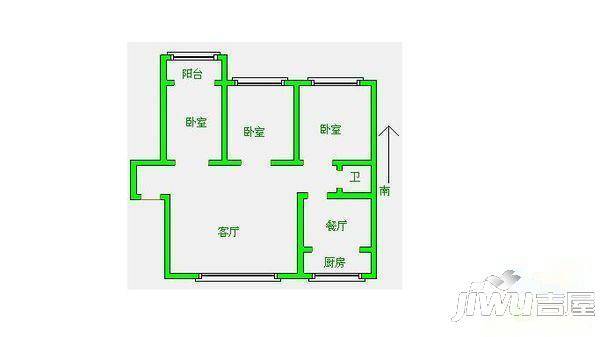 吉祥家园3室2厅1卫户型图