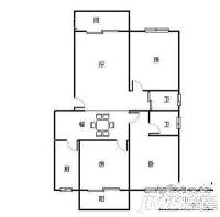 墩仔家园3室2厅2卫户型图