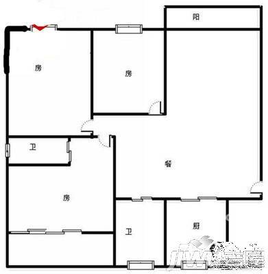 博士新村5室3厅3卫555㎡户型图