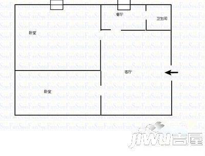 福隆花园3室2厅1卫户型图