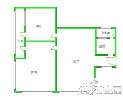 兴福楼3室2厅1卫户型图