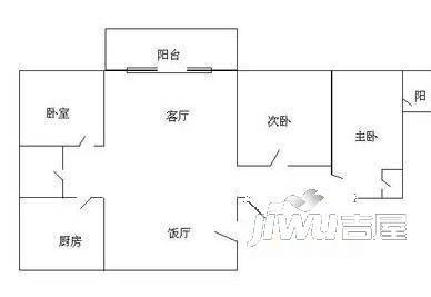 银星花园3室2厅2卫户型图