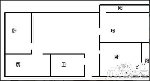 东华苑3室2厅2卫户型图