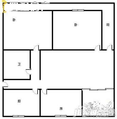 海青花园3室2厅2卫户型图