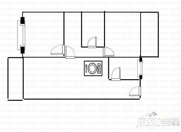 海青花园3室2厅2卫户型图