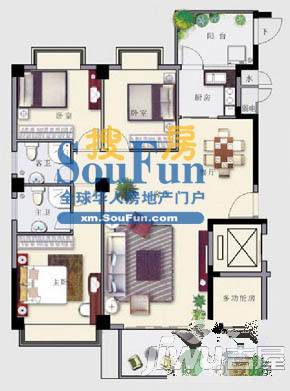 加州海岸水印象4室2厅2卫户型图