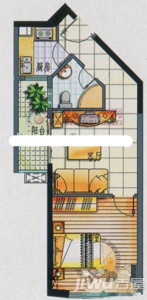 旭日海湾二期3室2厅1卫户型图