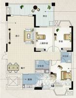 兴港花园3室2厅2卫户型图