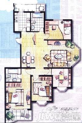 新华园3室2厅2卫户型图