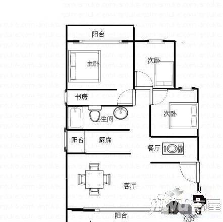 海福广场4室3厅3卫149㎡户型图