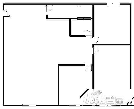 金城湾花园2室2厅1卫户型图