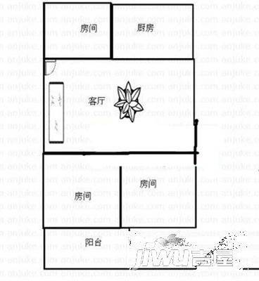 大永固花园2室2厅1卫户型图