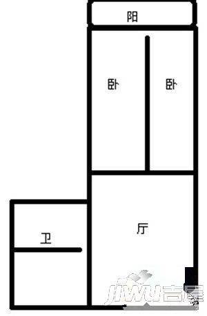 大永固花园2室2厅1卫户型图