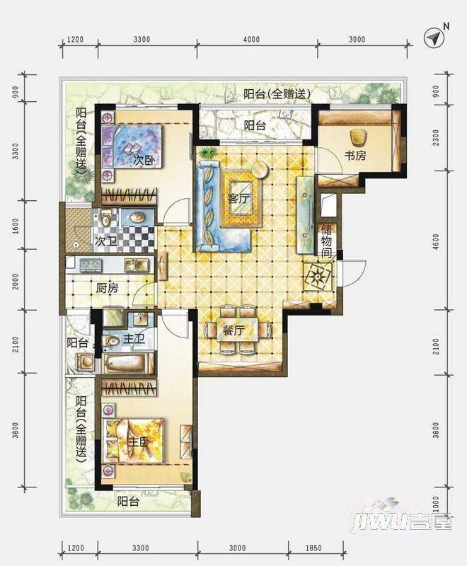 泉舜信宇花园2室0厅0卫户型图