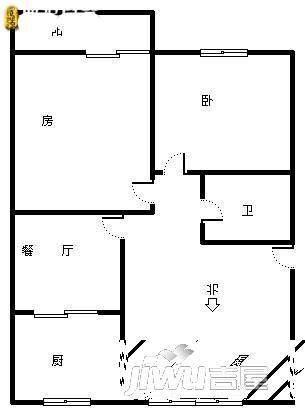 吉祥花园2室2厅1卫户型图