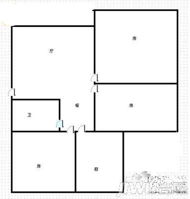 吉祥花园2室2厅1卫户型图