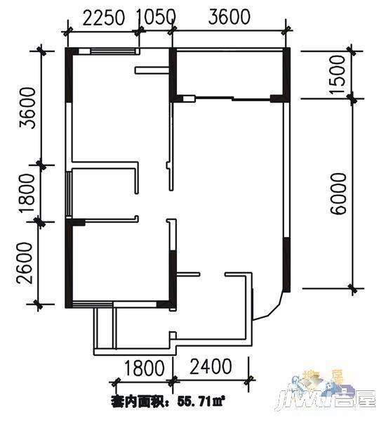 祥庆花园3室2厅2卫110㎡户型图