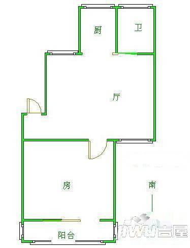 信达大厦2室2厅1卫户型图