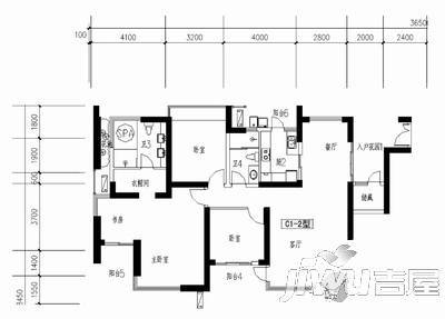 海峡大厦3室2厅1卫户型图