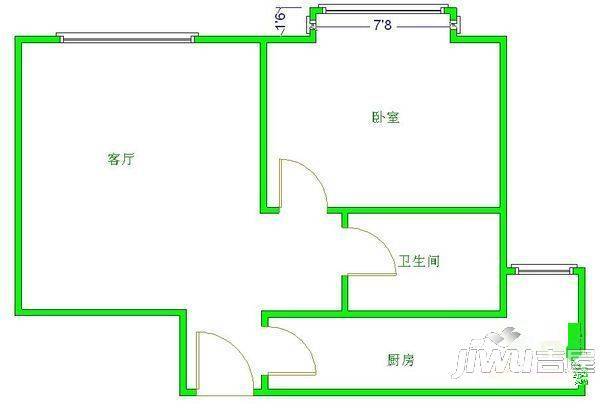 红星瑞景3室2厅1卫户型图