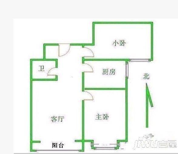 华源大厦3室2厅1卫户型图