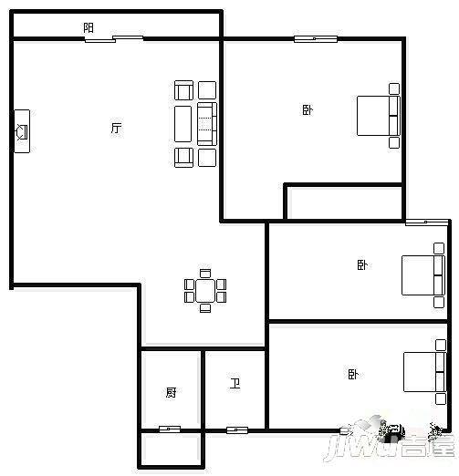 雅观园3室0厅0卫户型图