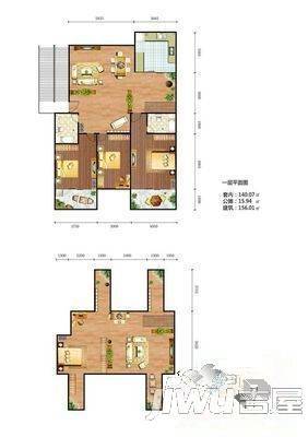 边防小区3室2厅2卫户型图