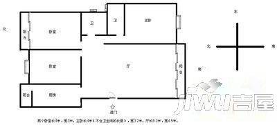 边防小区3室2厅2卫户型图