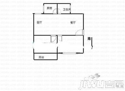 禹洲港谊广场3室2厅2卫户型图