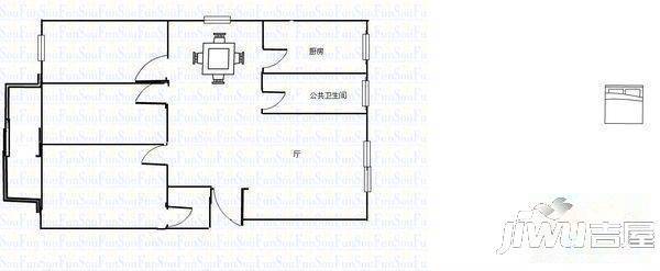 华林花园二期3室2厅2卫122㎡户型图