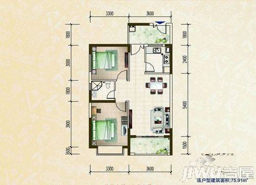 湖光大厦3室2厅1卫户型图