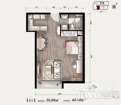 日报社宿舍2室2厅1卫79㎡户型图