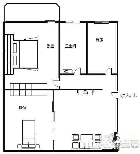 联丰社区3室2厅1卫户型图