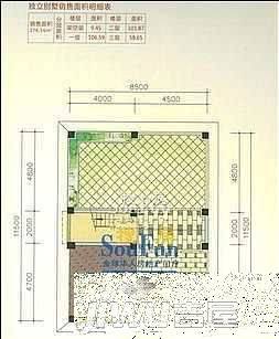 古龙公寓3室2厅1卫户型图