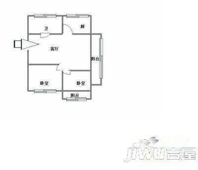 康乐新村二期2室2厅1卫79㎡户型图