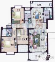 国源新城国际(汇银公寓)3室2厅2卫125.2㎡户型图