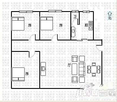 宝华花园-杏林3室1厅0卫户型图